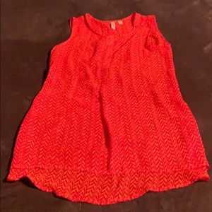 Orange and Fuschia Sleeveless Tunic - Med